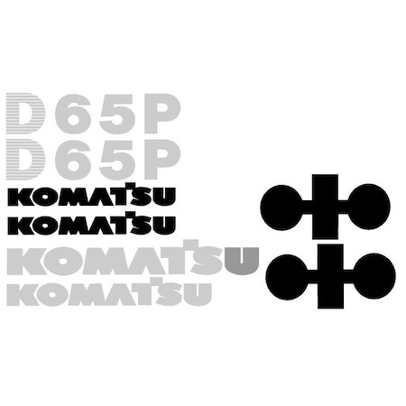 Aftermarket Komatsu Dozer D65P Decal Set KOMD65PNSDECALSET